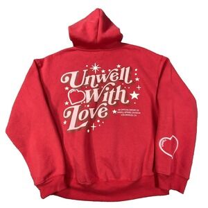 Unwell‎ x Target Hoodie Red Unwell With Love Womens XS Graphic Cozy Sweater NWT
